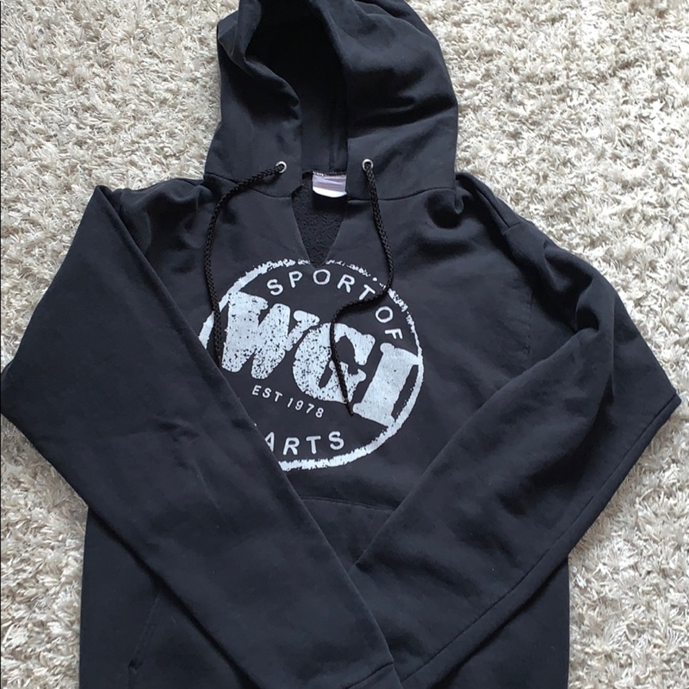 black sweatshirt